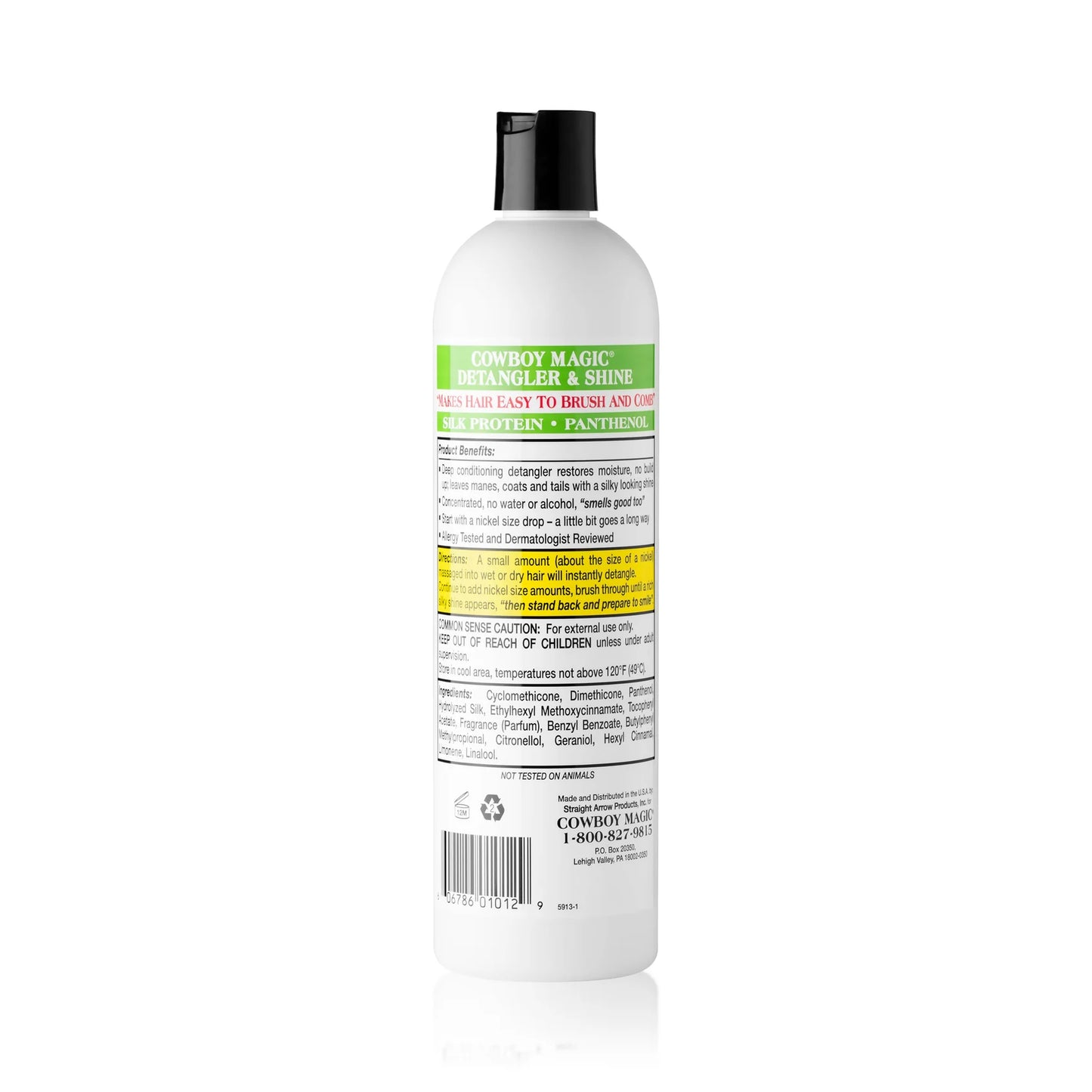 Cowboy Magic Detangler & Shine | Concentrated Silk Protein Formula for Horses, Pets & Humans