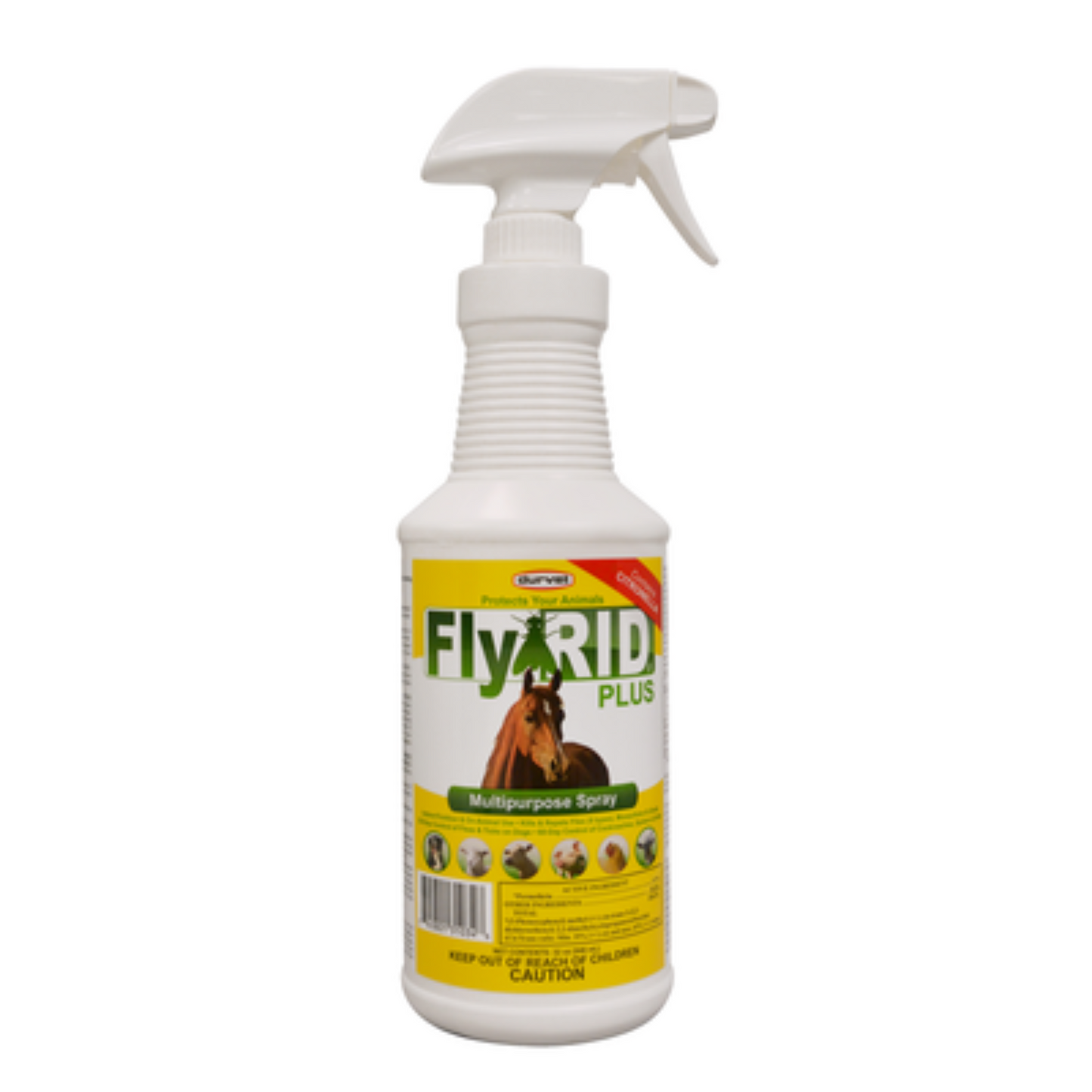Durvet FlyRID Plus Spray – Horse & Livestock Fly, Tick & Insect Control | 32 oz.