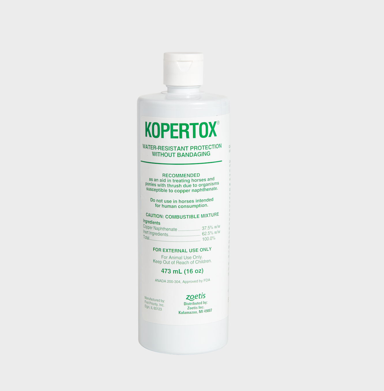 Zoetis Kopertox Thrush Treatment for Horses, 16 oz Liquid with Copper Naphthenate