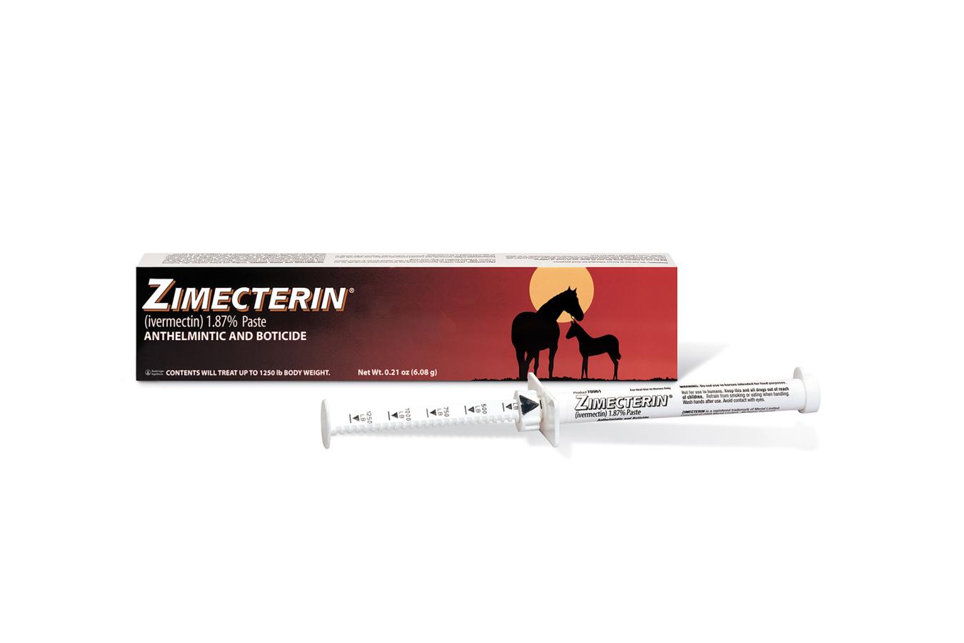 Zimecterin Horse Dewormer Paste 1.87% Ivermectin | Broad-Spectrum Parasite Control | 1250 lb Dose