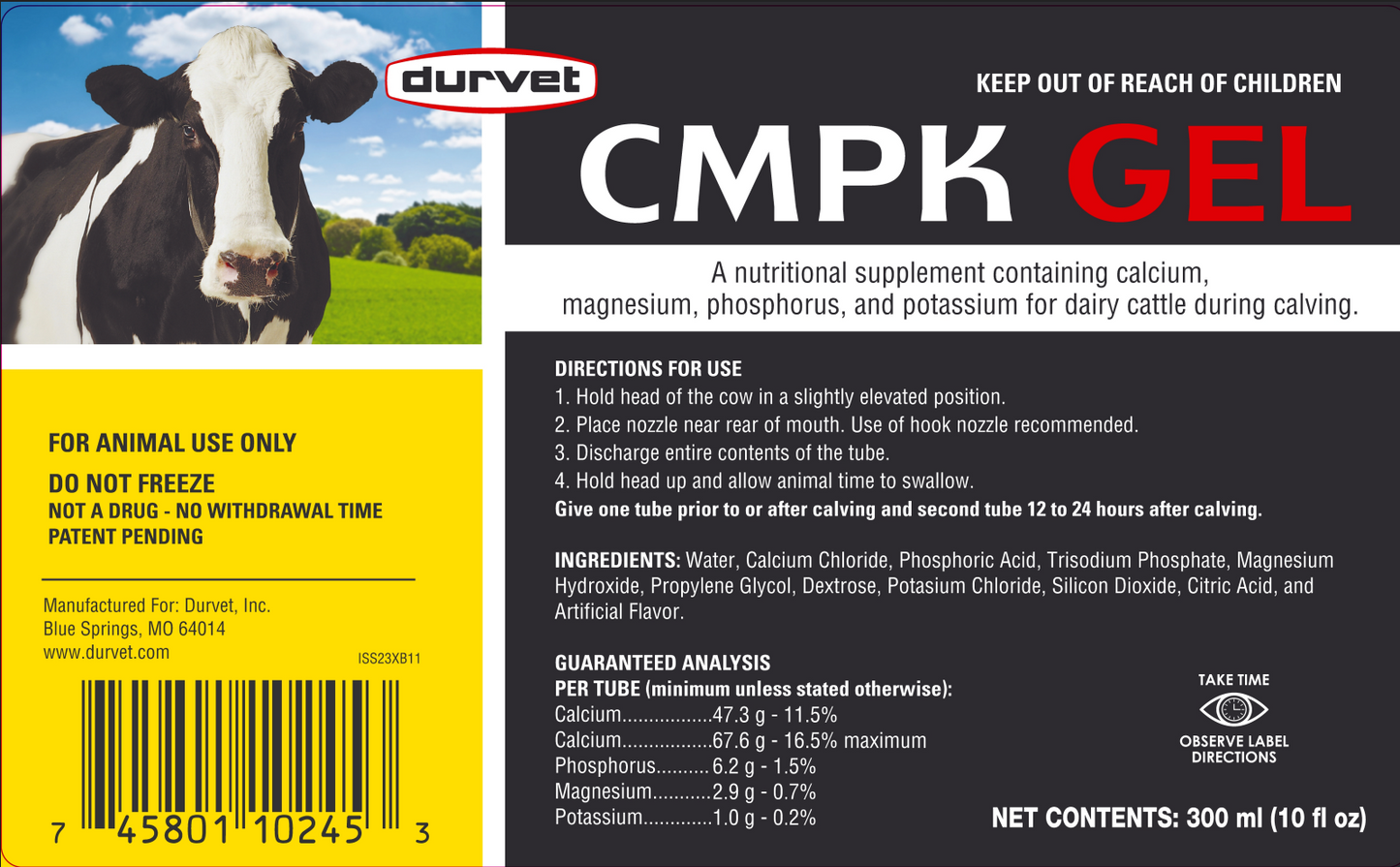 Durvet CMPK Gel | Dairy Cattle Calving Mineral Supplement