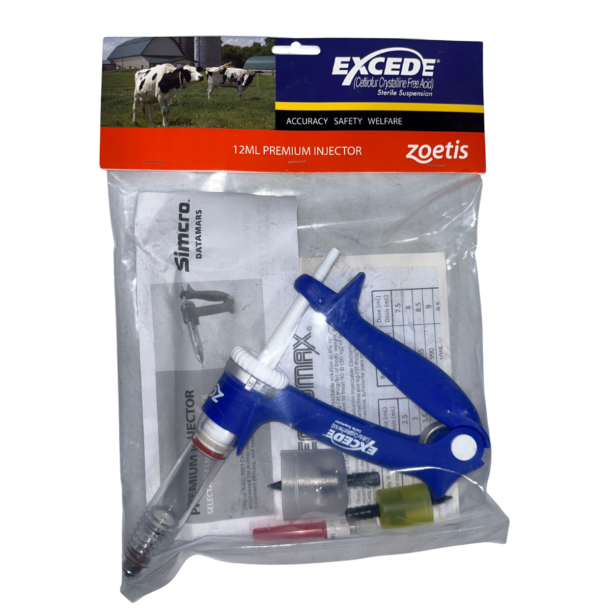 Zoetis Dectomax Injectable Dewormer Applicator Syringe | 12 ml.