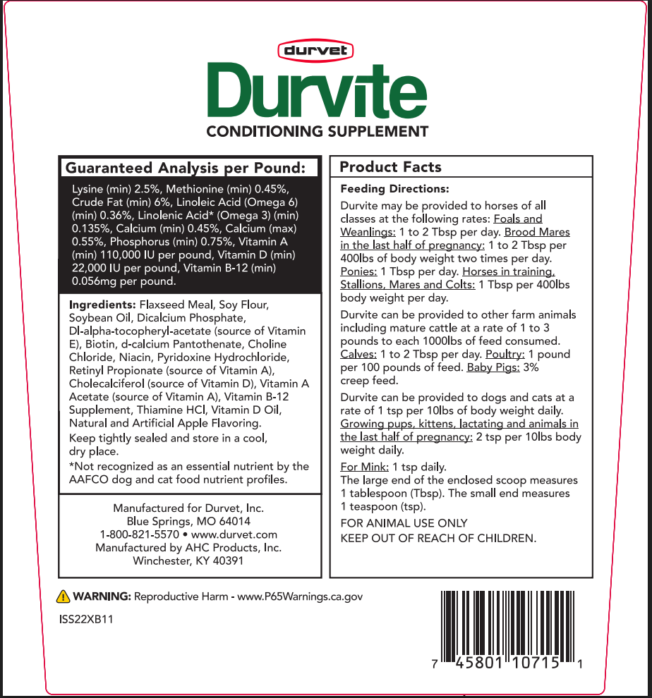 Durvet Durvite | Multi-Species Amino Acid, Omega 3 & Vitamin Supplement