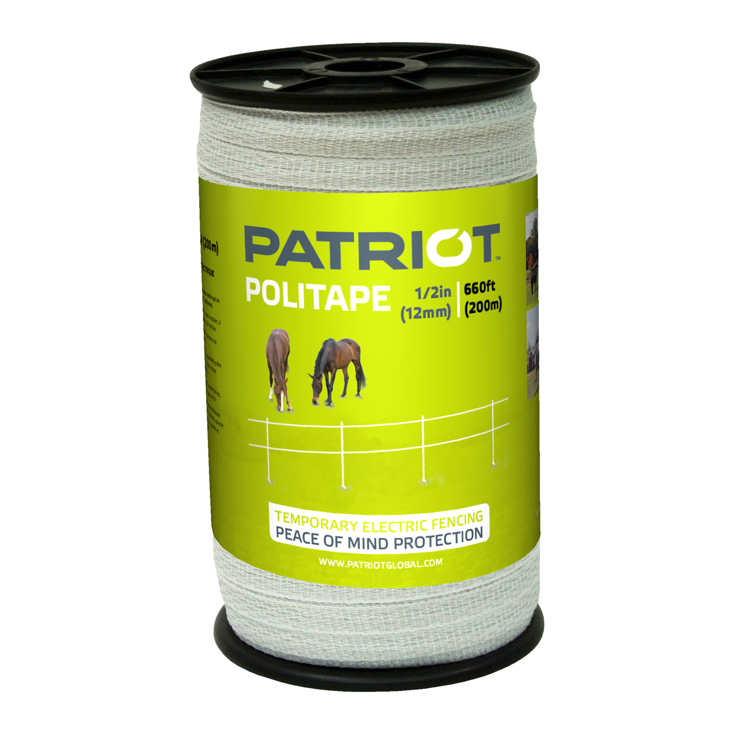 Patriot 1/2 inch Polytape 660' 6 Wire Electric Fence Tape