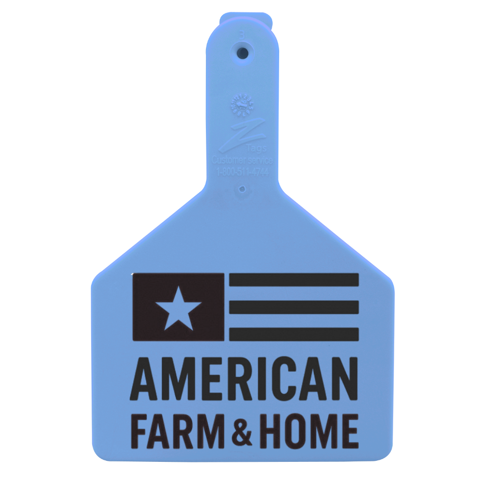 Z Tags One-Piece No-Snag Cow ID Ear Tag | Custom Print