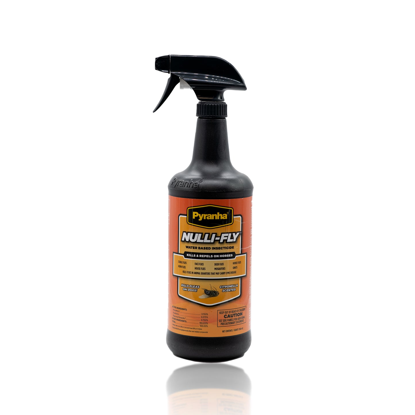 Pyranha Nulli-Fly Fly Spray for Horses & Dogs | Water-Based Repellent
