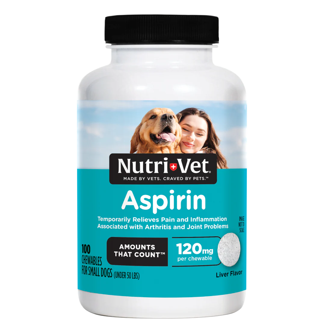 Nutri-Vet Aspirin for Dogs | Liver Flavored Chewables | Pain & Inflammation Relief