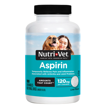 Nutri-Vet Aspirin for Dogs | Liver Flavored Chewables | Pain & Inflammation Relief