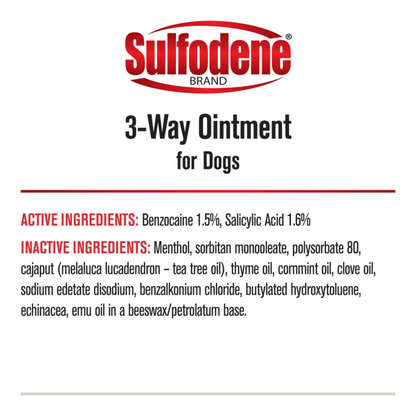 Sulfodene 3-Way Ointment for Dogs | First Aid, Hot Spot & Wound Care, 2 oz.