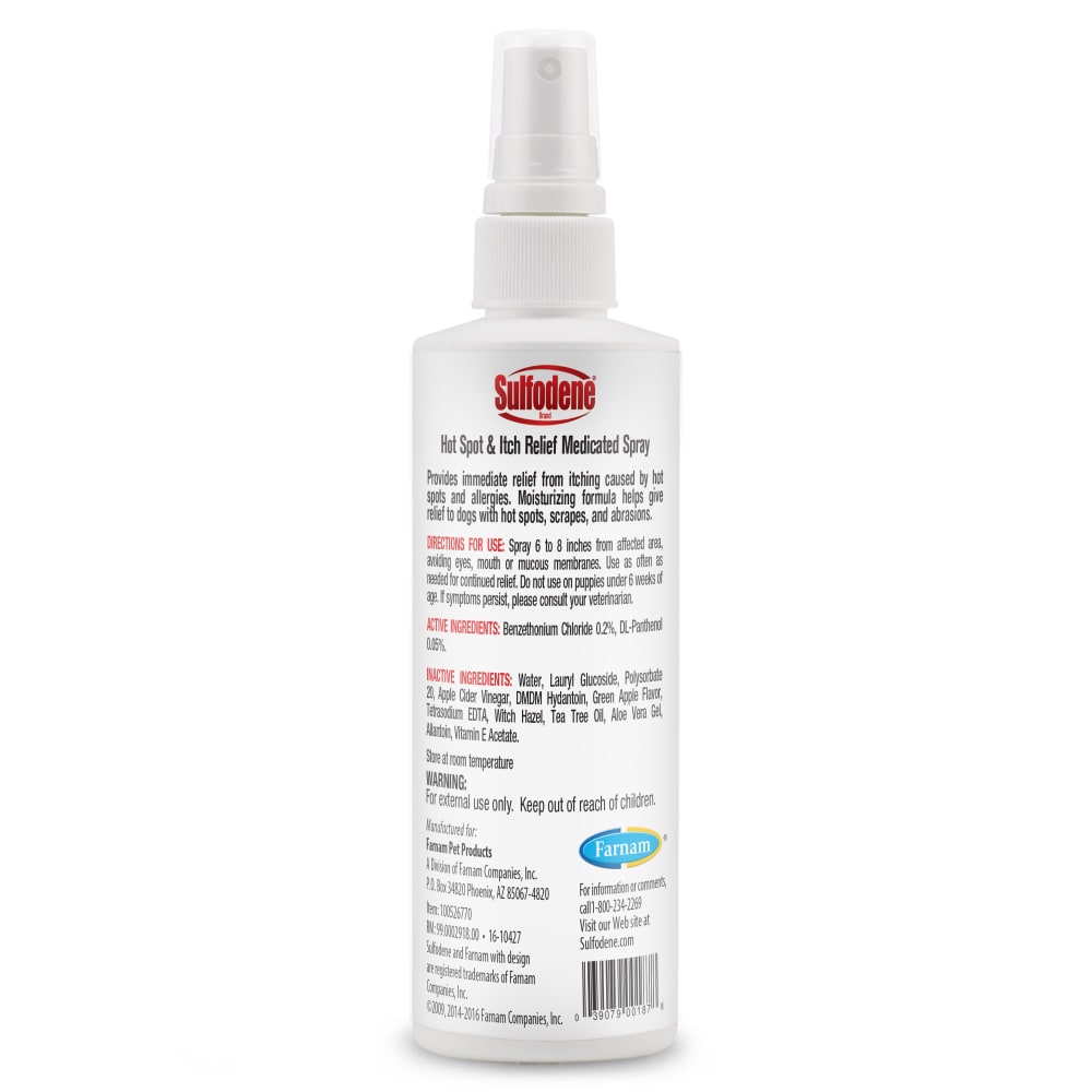 Sulfodene Hot Spot & Itch Relief Medicated Spray for Dogs | Soothes Irritated Skin | 8 oz
