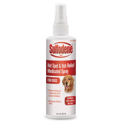 Sulfodene Hot Spot & Itch Relief Medicated Spray for Dogs | Soothes Irritated Skin | 8 oz