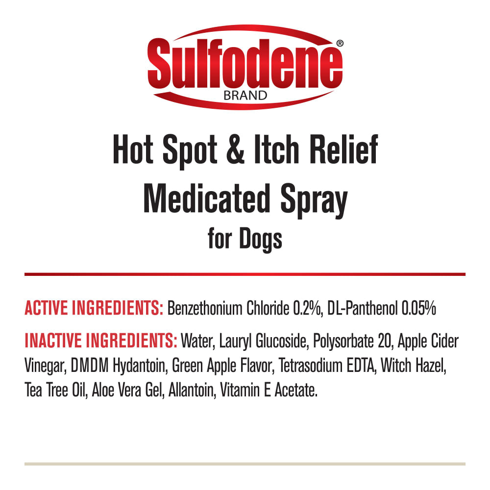 Sulfodene Hot Spot & Itch Relief Medicated Spray for Dogs | Soothes Irritated Skin | 8 oz