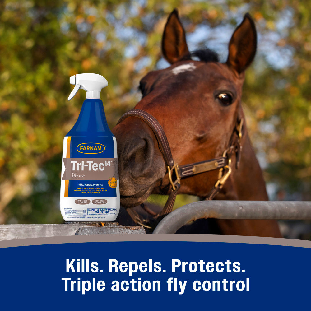 Farnam Tri-Tec 14 Horse Fly Spray Water-Based Plus Ticks & Mosquitoes