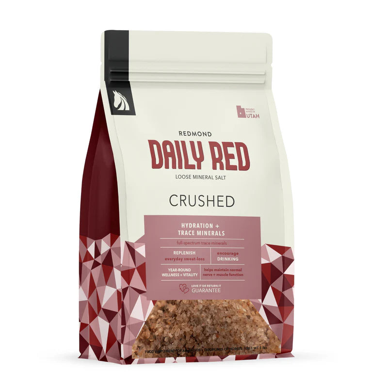 Redmond Daily Red Crushed | Salt and Essential Minerals for Horses | 5 lb
