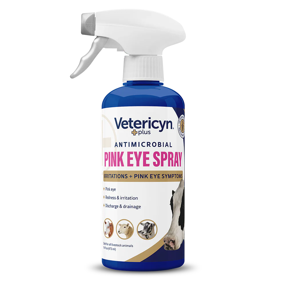 Vetericyn Plus Pink Eye Spray for Cattle & Livestock 16 oz Eye Relief