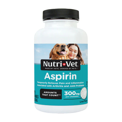 Nutri-Vet Aspirin for Dogs | Liver Flavored Chewables | Pain & Inflammation Relief