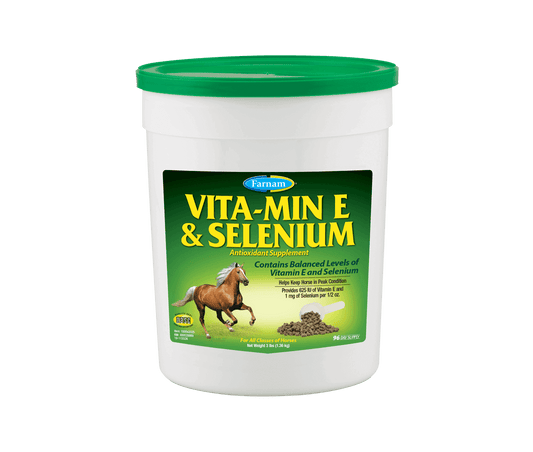 Farnam Vita-Min E & Selenium Antioxidant Supplement for Horses, 3 lb. Pellets
