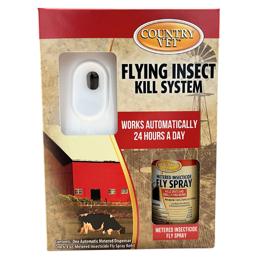 Country Vet Flying Insect Kill System | Dispenser & Fly Spray Kit