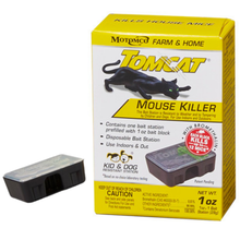 Tomcat Mouse Killer Disposable Bait Station 1 oz | Child & Dog Resistant, Bromethalin