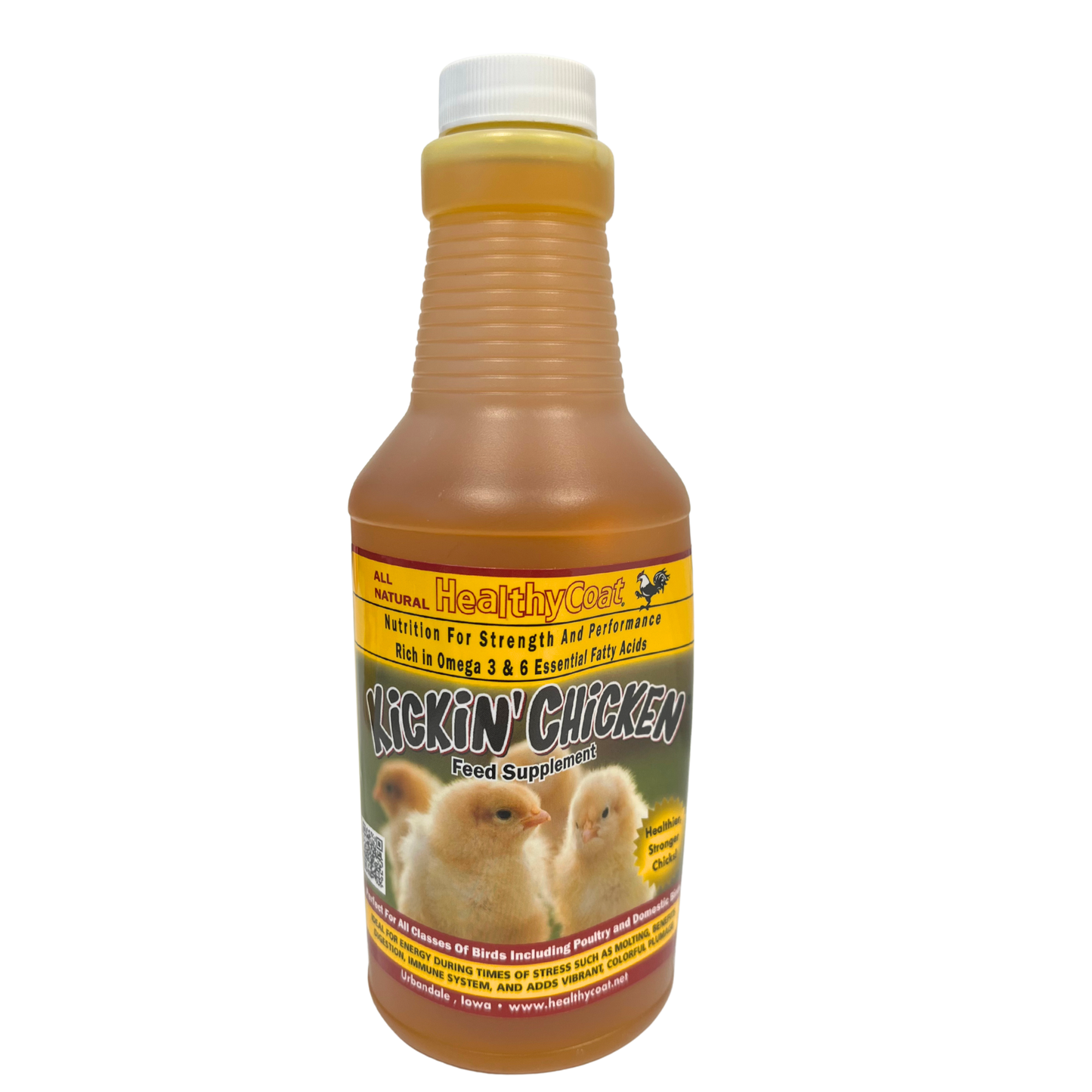 Healthy Coat Kickin’ Chicken Poultry Omega Supplement | 1 Pint (473 ml)
