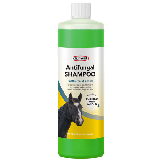 Durvet Antifungal Shampoo for Horses | Healthier Coat & Mane, 32 fl oz