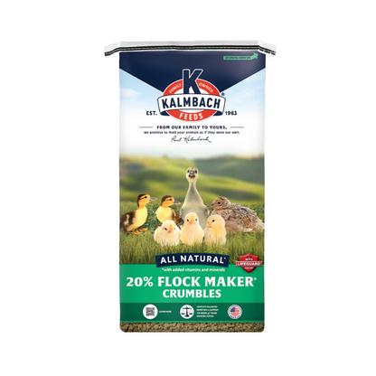 Kalmbach Flock Maker 20% Protein All-Flock Starter Crumbles 50 lb