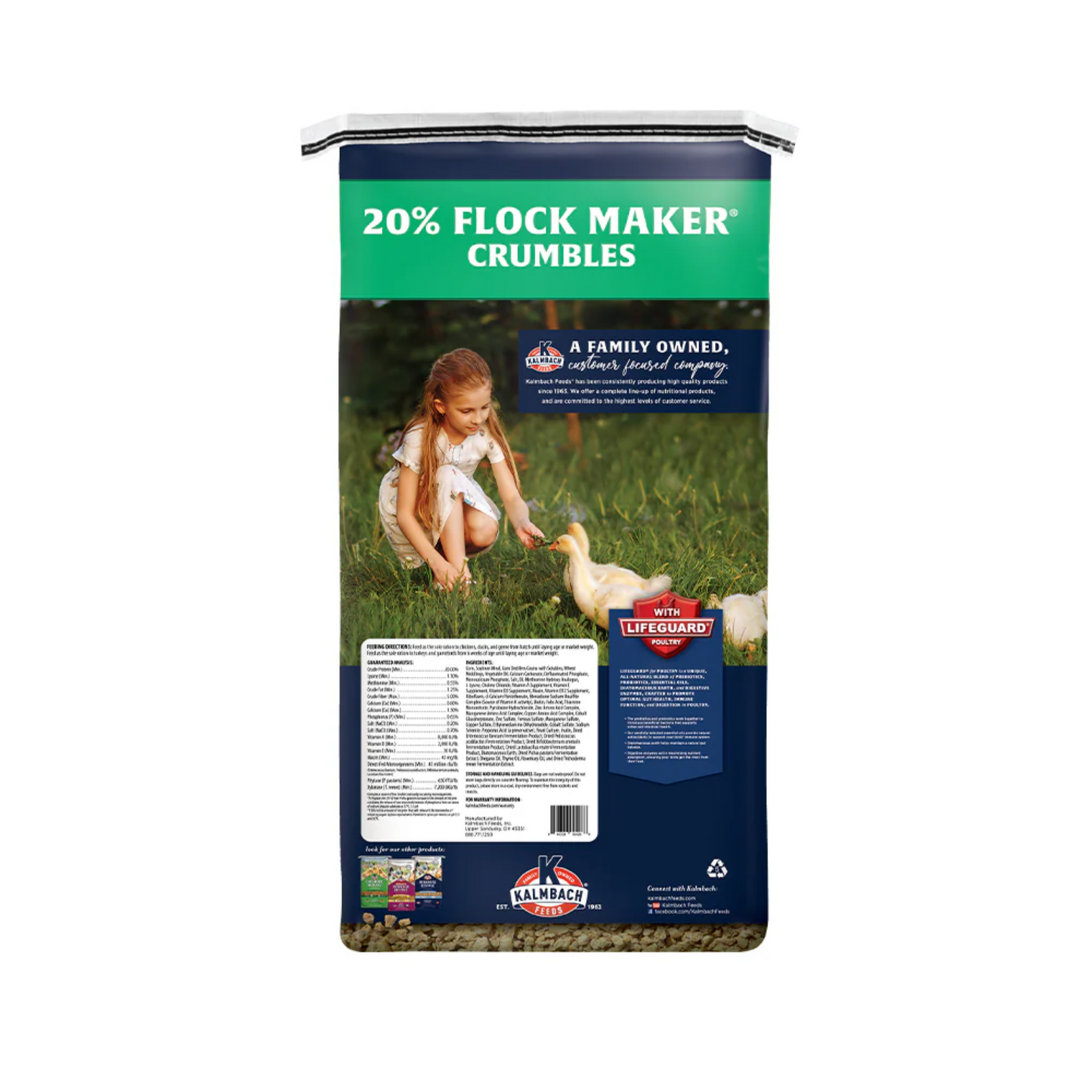 Kalmbach Flock Maker 20% Protein All-Flock Starter Crumbles 50 lb