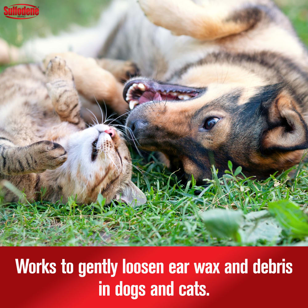 Sulfodene Ear Cleaner for Dogs & Cats | Antiseptic Formula with Aloe Vera | 4 oz.