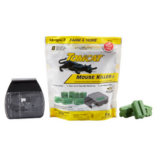 Tomcat Mouse Killer I Refillable Bait Station | 8 x 1 oz Bromethalin Blocks