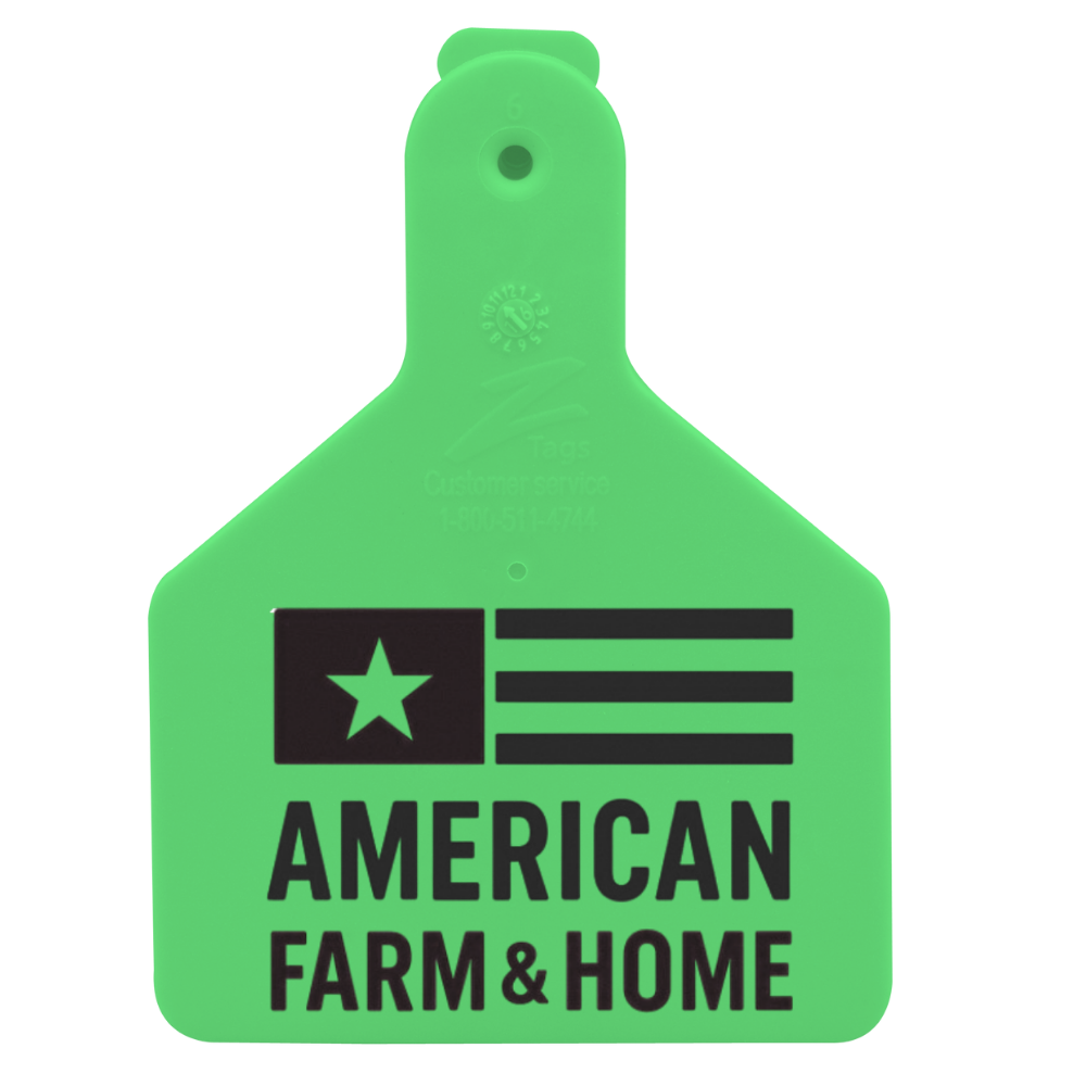 Z Tags One-Piece No-Snag Calf ID Ear Tag – Custom Print