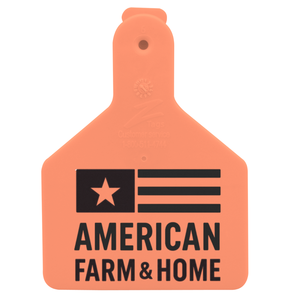Z Tags One-Piece No-Snag Calf ID Ear Tag – Custom Print