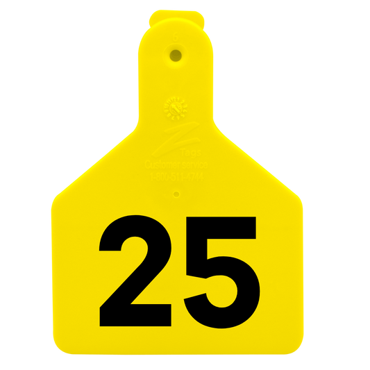 Z Tags One-Piece No-Snag Calf ID Ear Tag – Colors, Numbers & Custom Print
