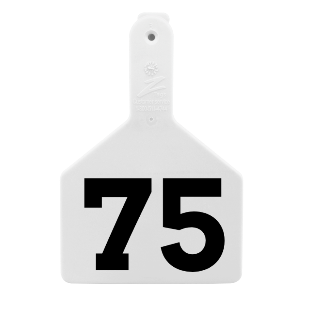 Z Tags One-Piece No-Snag Cow ID Ear Tag – Colors, Numbers & Custom Print