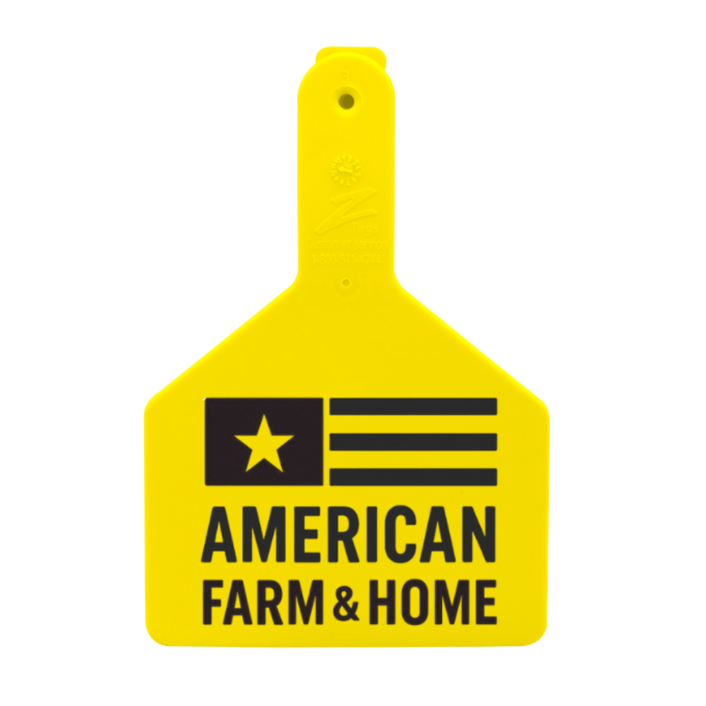 Z Tags One-Piece No-Snag Cow ID Ear Tag – Colors, Numbers & Custom Print