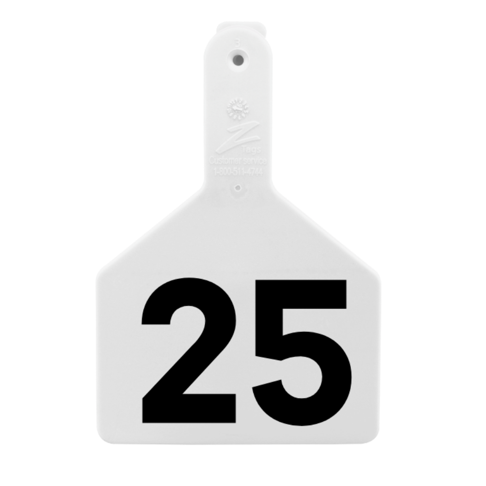 Z Tags One-Piece No-Snag Cow ID Ear Tag – Colors, Numbers & Custom Print