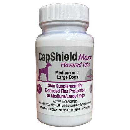 CapShield MAXX Flavored Tabs for Dogs | Extended Flea Protection