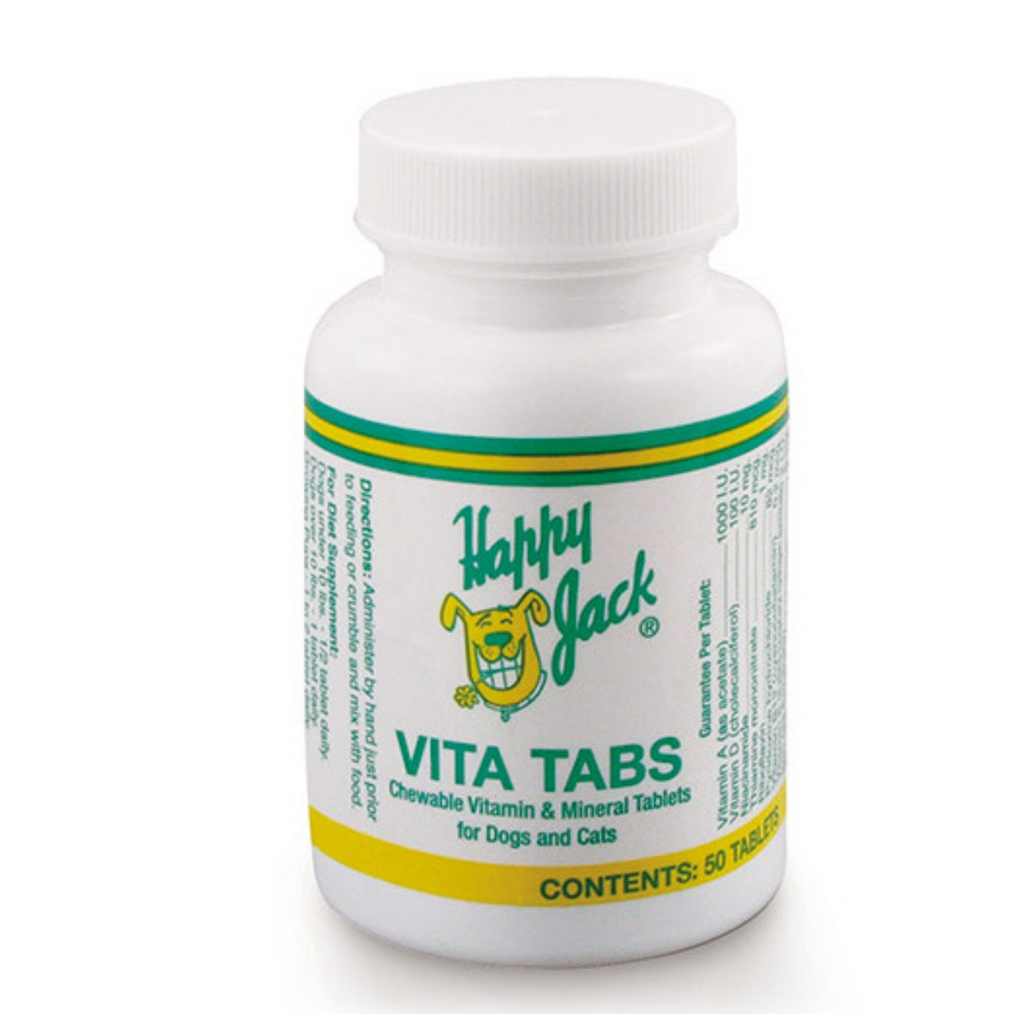 Happy Jack Chewable Vitamin & Mineral Tablets for Dogs and Cats | 50 C ...