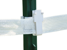 Patriot White T-Post Wide Tape Insulator - Pack of 25