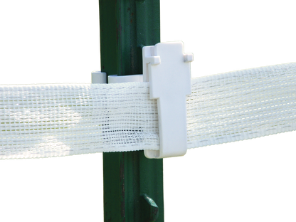 Patriot White T-Post Wide Tape Insulator - Pack of 25