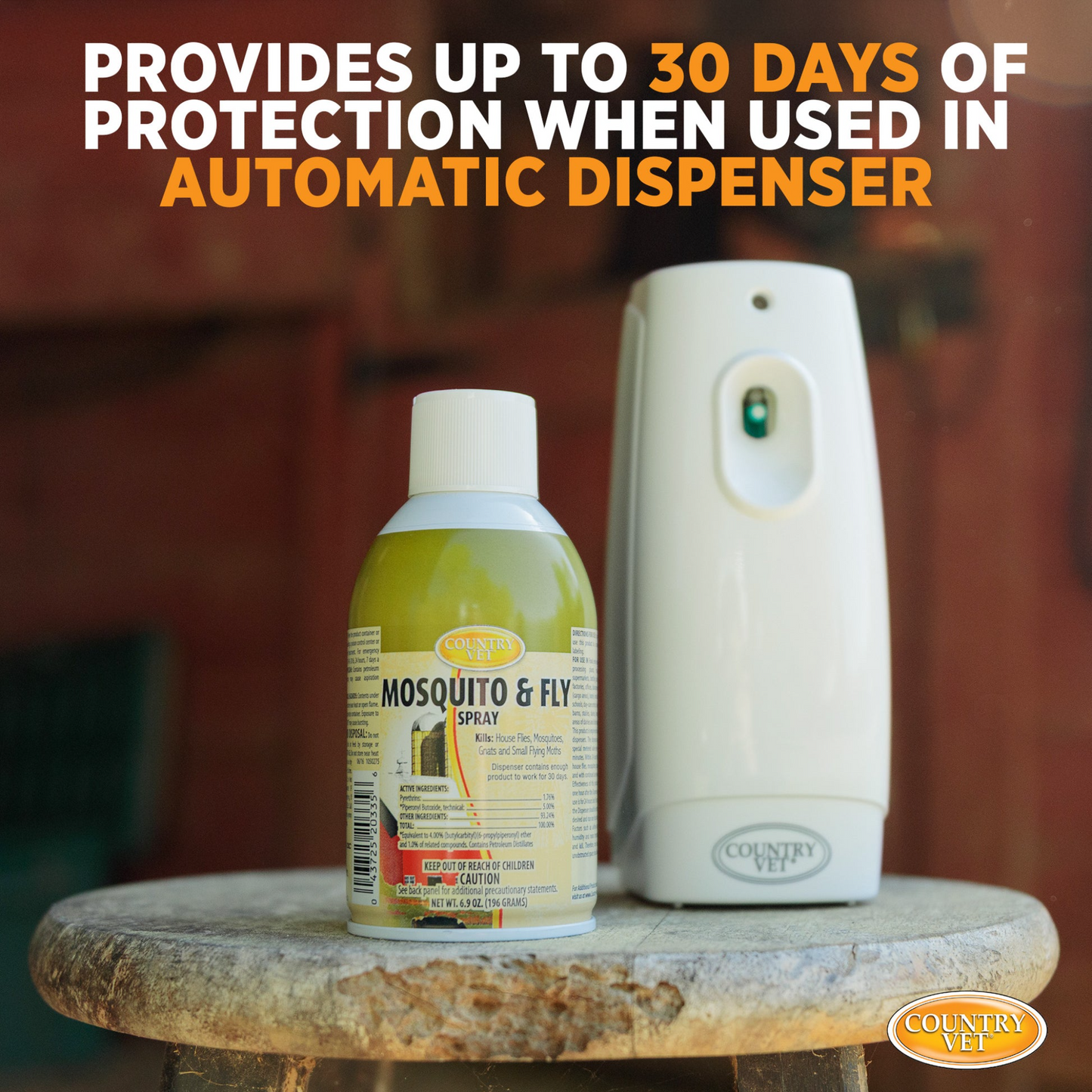 Country Vet Metered Mosquito & Fly Spray | 30-Day Refill