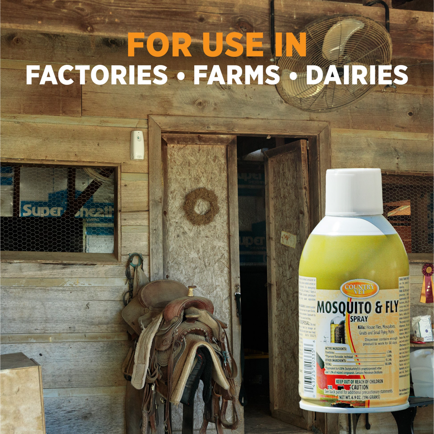 Country Vet Metered Mosquito & Fly Spray | 30-Day Refill