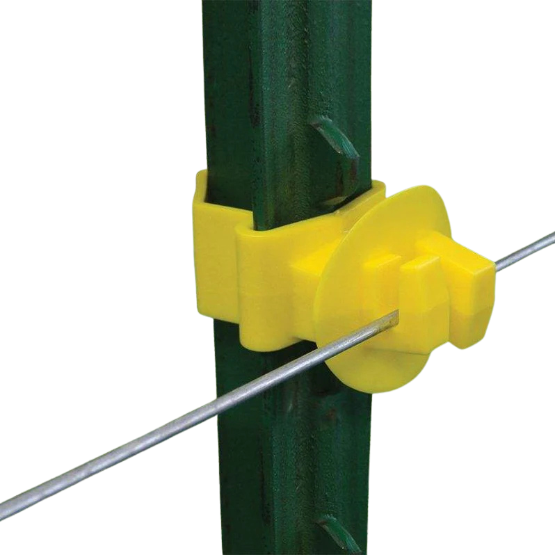 Patriot Yellow T-Post Claw Insulator - Pack of 25