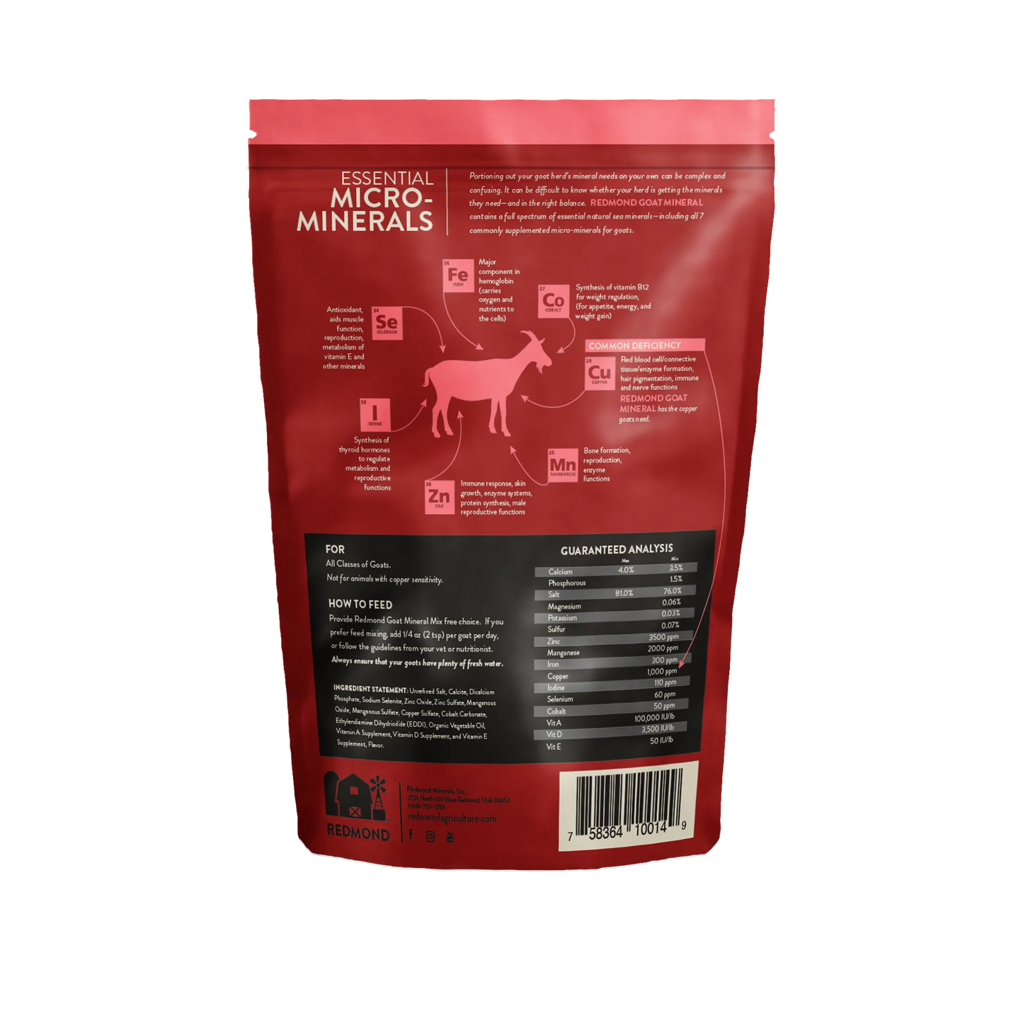 Redmond Goat Mineral | Natural Salt & Mineral Mix for Goats