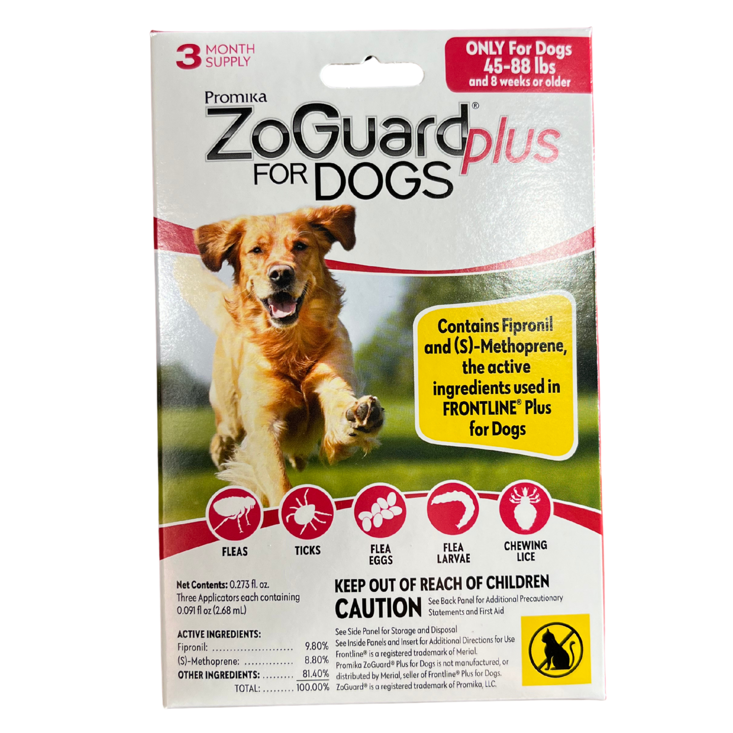 ZoGuard Plus for Dogs Flea & Tick Treatment | Waterproof Topical Application