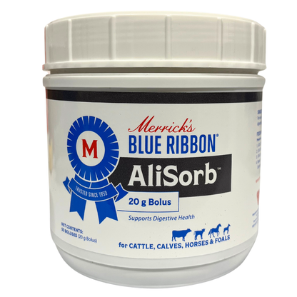 AliSorb Anti-Diarrheal Bolus for Cattle, Calves, Horses & Foals | 50 Count Jar