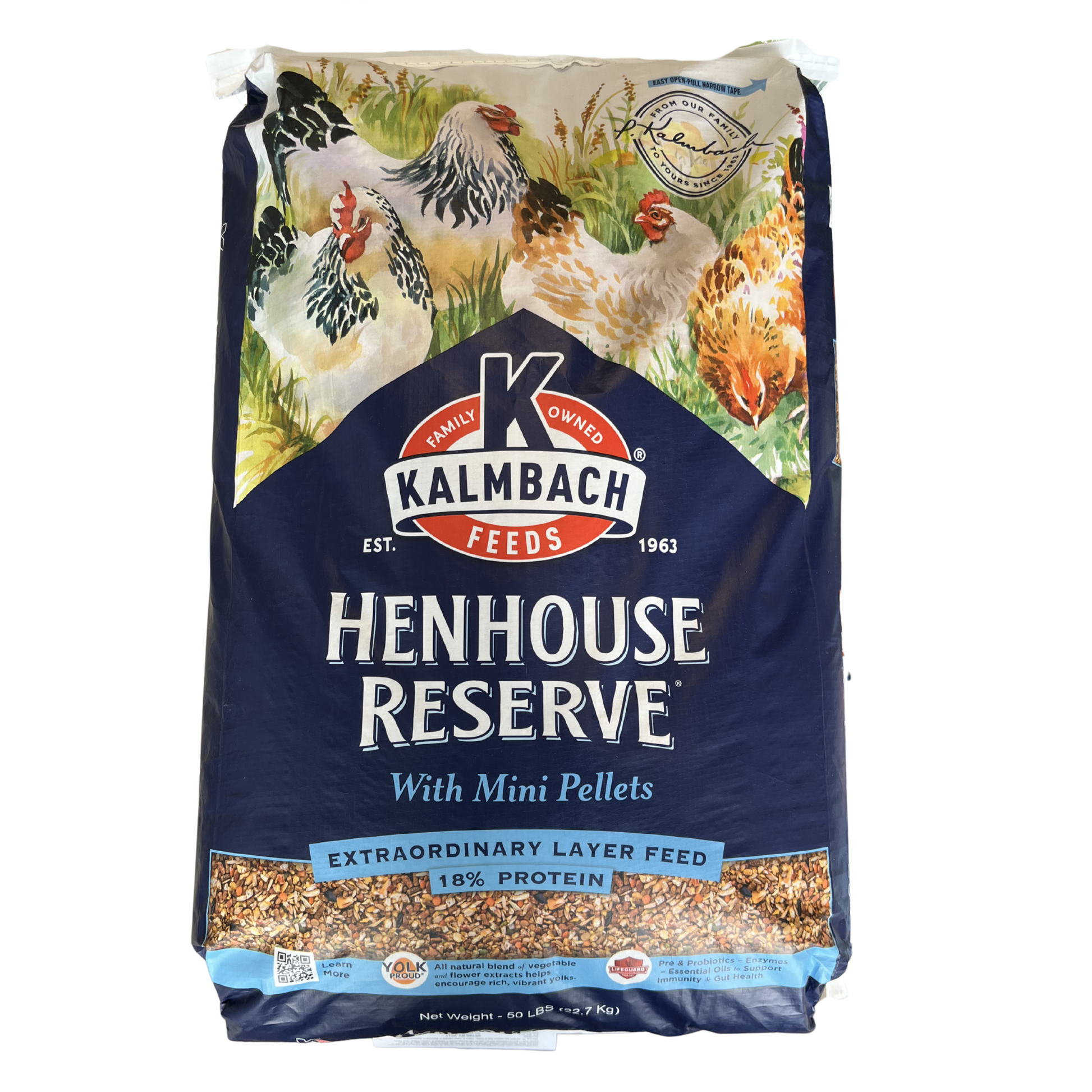 Kalmbach Hen House Reserve 18% Protein Chicken & Duck Layer Feed 50 lb