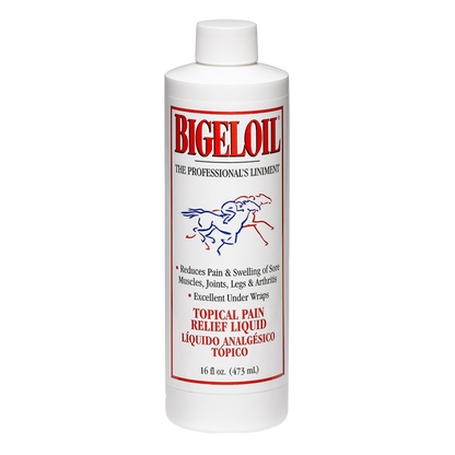 Absorbine Bigeloil Liniment | Sore Muscle & Joint Relief for Horses & Dogs | 16 oz
