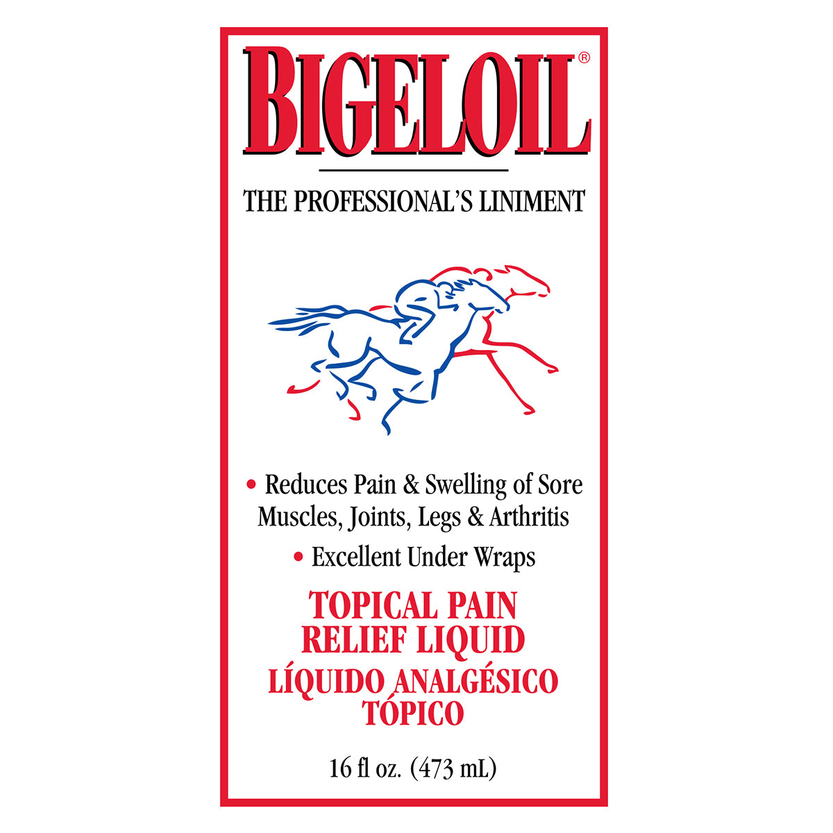 Absorbine Bigeloil Liniment | Sore Muscle & Joint Relief for Horses & Dogs | 16 oz