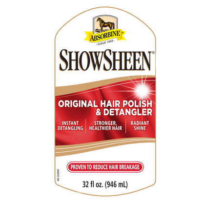 Absorbine ShowSheen Hair Polish & Detangler Spray | Mane, Tail & Coat Shine, 32 fl oz