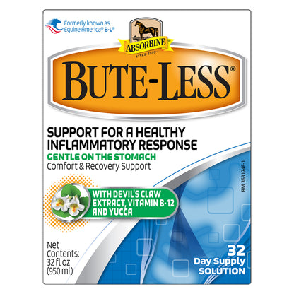 Absorbine Bute-Less Comfort & Recovery Liquid | Horse Inflammation Supplement | 32 oz